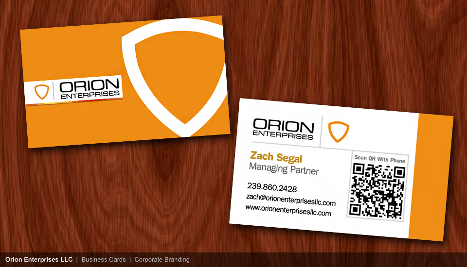 Orion Enterprises LLC Business Card Design Naples